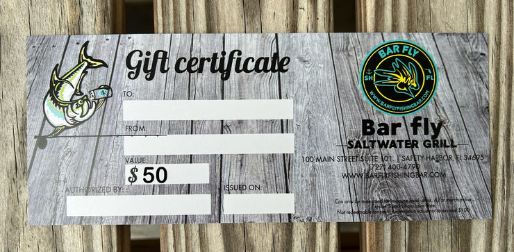 $50 GIFT CERTIFICATE